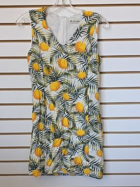 Sm wardrobe Lemon Print Sleeveless V-Neck Dress